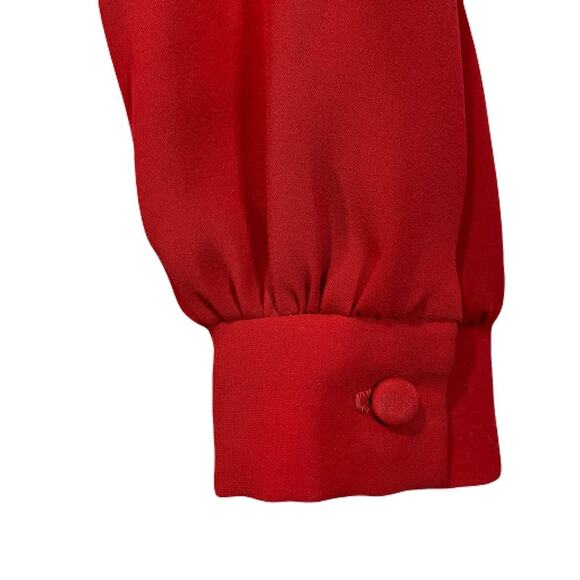 CHERI-ALAN Ltd. NewYork Embroidered Red Retro/Vintage blouse - Picture 7 of 12